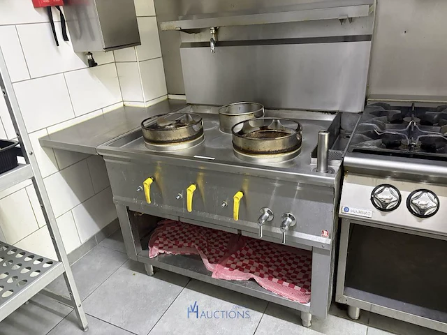 3-pits rvs-wokfornuis bertrand - afbeelding 1 van  12