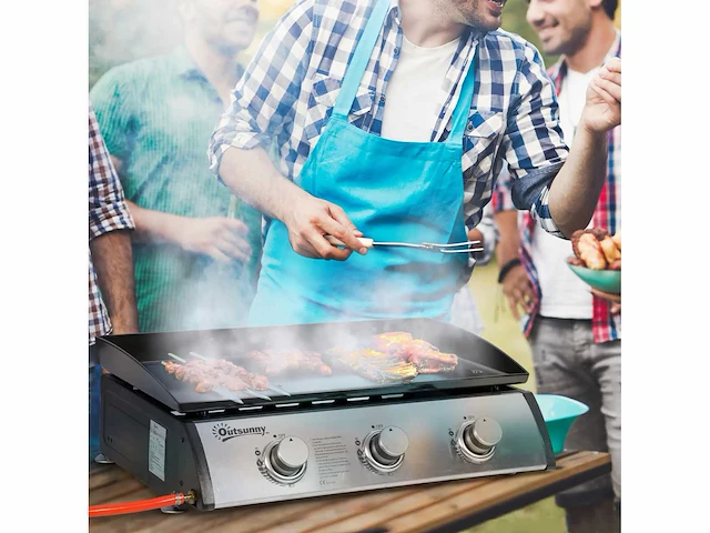 3-pitter gasbarbecue - kookplaat - afbeelding 1 van  4