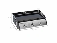 3-pitter gasbarbecue - kookplaat - afbeelding 3 van  4