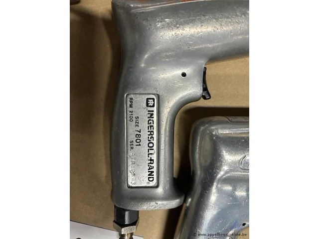3 pneumatische boormachines, waaronder model ingersoll-rand 7801 met 2100 rpm. - afbeelding 2 van  2