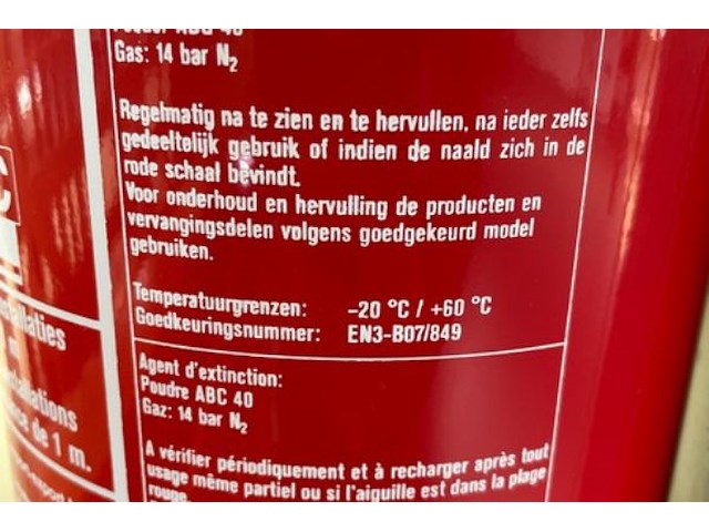 3 poedersnelblussers adrd 9 kg - afbeelding 5 van  6