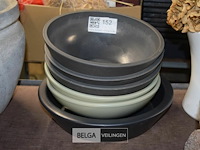 3 polyester en 3 aardwerk schaaltjes - afbeelding 1 van  4