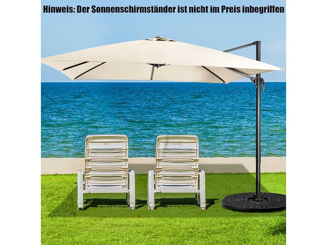 3-positie kantelparasol voor tuinen, terrassen, cafés - afbeelding 8 van  9