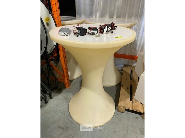 3 pvc receptietafels met led verlichting - afbeelding 1 van  3