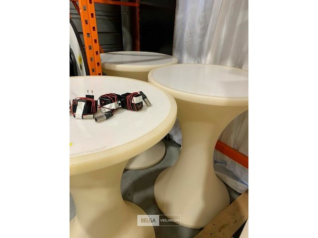 3 pvc receptietafels met led verlichting - afbeelding 2 van  3