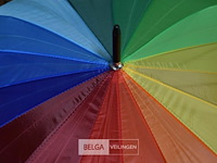 3 regenboogkleuren paraplu's - afbeelding 2 van  3