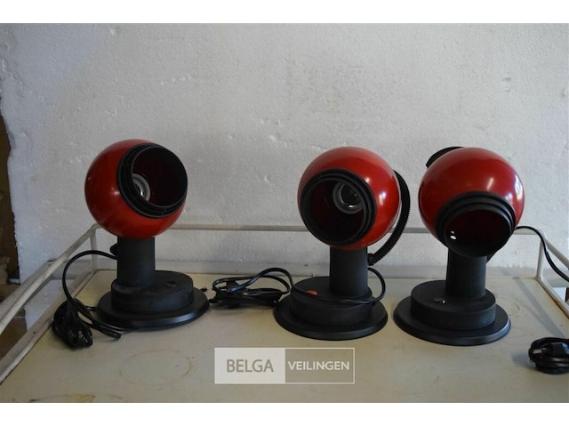3 retro wandlampen met magneet - afbeelding 1 van  5