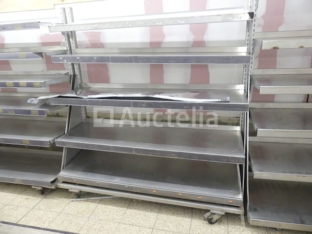 3 roestvrijstalen planken op wielen - afbeelding 2 van  7