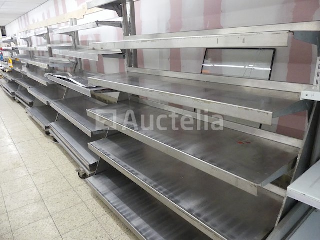 3 roestvrijstalen planken op wielen - afbeelding 4 van  7