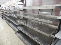 3 roestvrijstalen planken op wielen - afbeelding 4 van  7