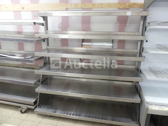 3 roestvrijstalen planken op wielen - afbeelding 5 van  7