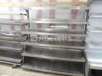 3 roestvrijstalen planken op wielen - afbeelding 5 van  7