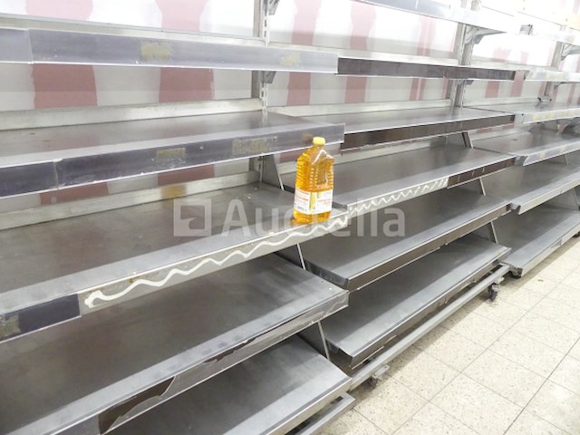 3 roestvrijstalen planken op wielen - afbeelding 3 van  7