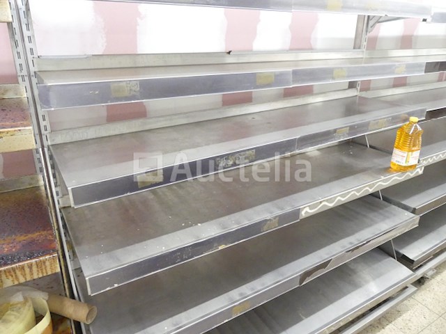 3 roestvrijstalen planken op wielen - afbeelding 4 van  7