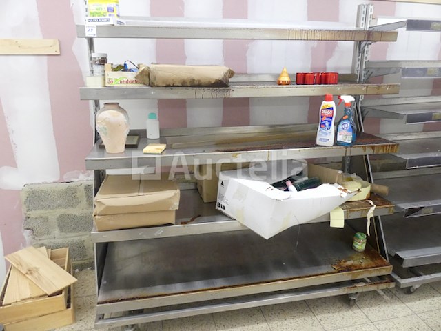 3 roestvrijstalen planken op wielen - afbeelding 6 van  7