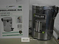 3 rvs vuilnisbakjes (2x3l, 1x5l) - afbeelding 3 van  3