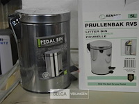 3 rvs vuilnisbakjes (2x3l, 1x5l) - afbeelding 2 van  3