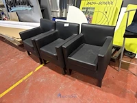 3 skai fauteuils