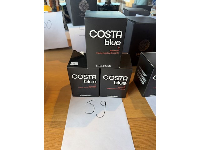 3 stuks geurkaarsen costa blue - afbeelding 3 van  3