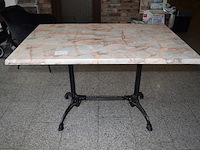 3 tafeltjes op ijzeren voet 120x80x73 cm