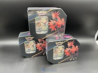 3 tcg-tins crown zenith galarian zapdos pokémon - engelstalig