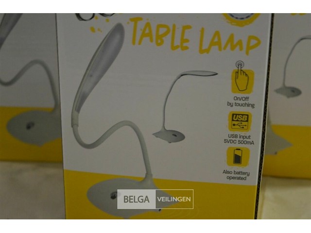 3 usb tafellamp white led - afbeelding 2 van  2