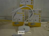 3 usb tafellamp white led