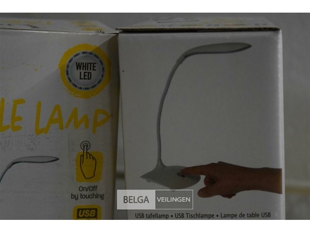 3 usb tafellamp white led - afbeelding 3 van  3