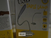 3 usb tafellamp white led - afbeelding 2 van  3