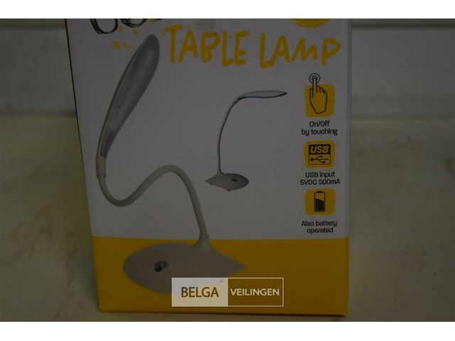3 usb tafellamp white led - afbeelding 2 van  3