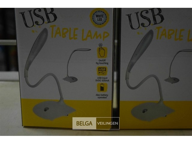 3 usb tafellamp white led - afbeelding 2 van  2
