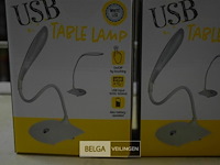 3 usb tafellamp white led - afbeelding 2 van  2