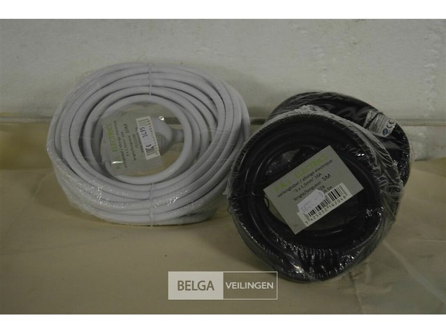 3 verlengsnoeren 2x5m, 1x10m - afbeelding 1 van  4