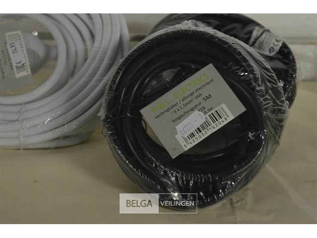 3 verlengsnoeren 2x5m, 1x10m - afbeelding 3 van  4