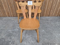 3 vintage houten keukenstoelen - afbeelding 2 van  5