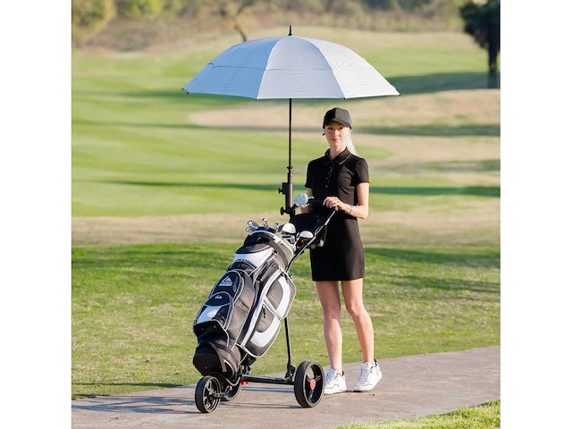 3-wielige opvouwbare golfkar, golfkar met verstelbaar handvat - afbeelding 1 van  7