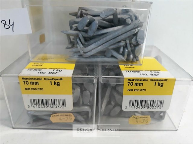 3 x 1 kg balkhaak verzinkt 70 mm - afbeelding 3 van  3