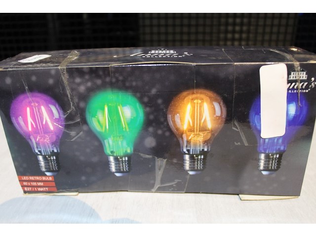 3 x 4 gekleurde ledlampen 1w - afbeelding 1 van  1