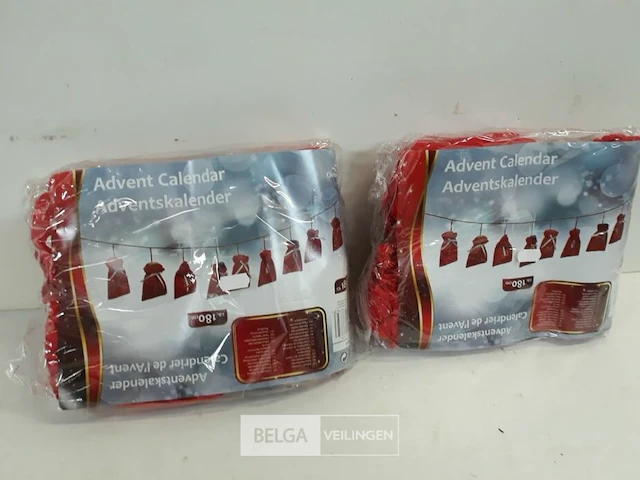 3 x adventskalender 180 cm zakjes 12 cm - afbeelding 1 van  3