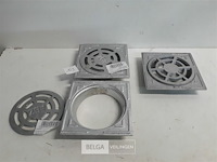 3 x alu afdek voor buis 15x15 cm 2 assorti - afbeelding 1 van  3