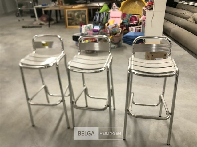 3 x alu barkruk - afbeelding 1 van  4