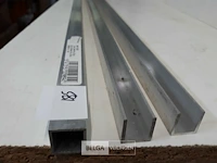 3 x aluminium profiel 2m 2x u 25mm + 1 x koker 25x25mm - afbeelding 3 van  3