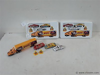 3 x auto-truck speelset 6 delig - afbeelding 1 van  2