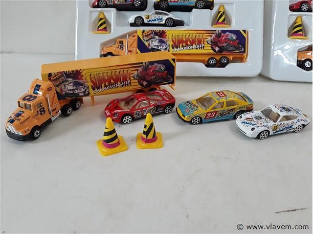 3 x auto-truck speelset 6 delig - afbeelding 2 van  2