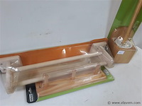 3 x badkamertoebehoren hout - afbeelding 2 van  2