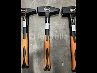 3 x bankhamer 1, 1,5 en 2 kg fiberglass - afbeelding 3 van  5