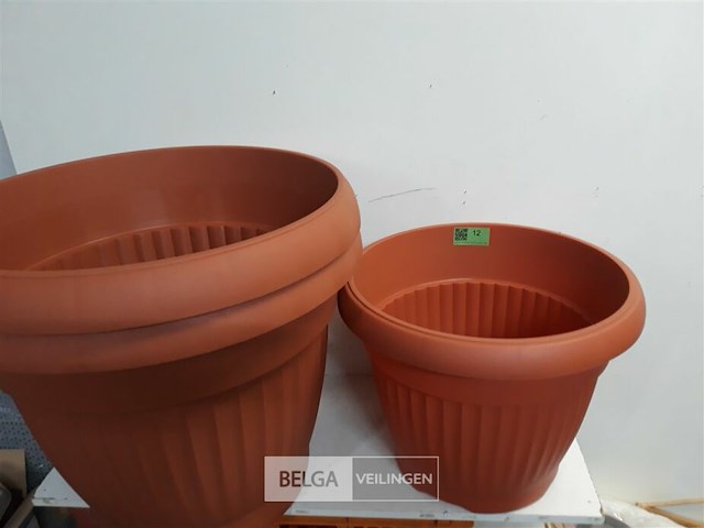 3 x bloempot rond 1 x 48xh 40cm + 2 x 60xh 50cm - afbeelding 3 van  3