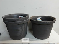 3 x bloempot rond 38 x h32 cm - afbeelding 1 van  3