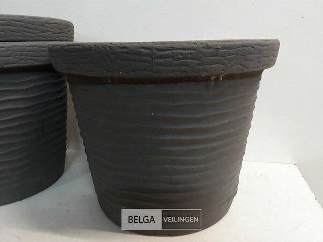 3 x bloempot rond 38 x h32 cm - afbeelding 3 van  3