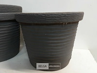 3 x bloempot rond 38 x h32 cm - afbeelding 3 van  3